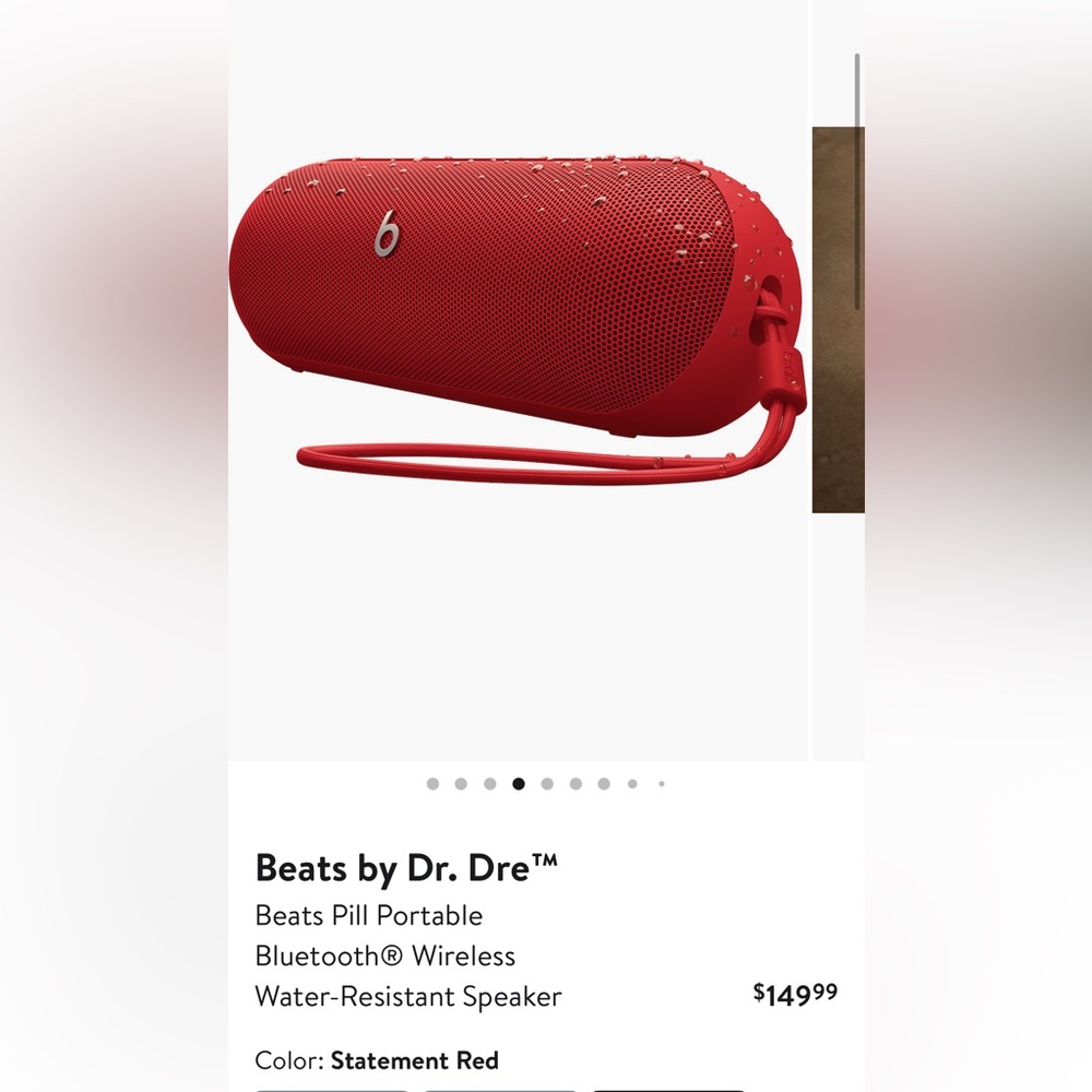 Beats by Dre Pill Speaker - Vibrant Red - Picture 4 of 6